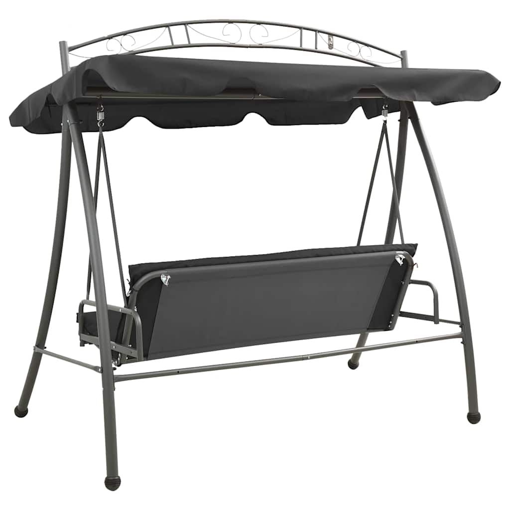 Outdoor Convertible Swing Bench with Canopy 198x120x205 cm