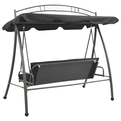 Outdoor Convertible Swing Bench with Canopy 198x120x205 cm