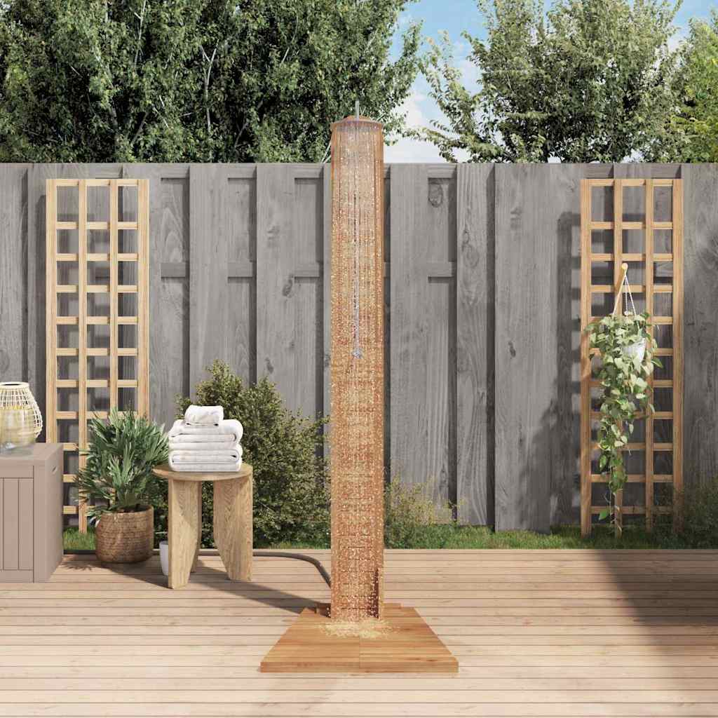Garden Shower Solid Teak 70x75x204 cm
