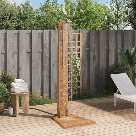 Garden Shower Solid Teak 70x75x204 cm