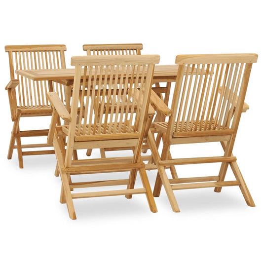 Garden Dining Set | Teak | Fine sanded teak hardwood | Medium | Foldable