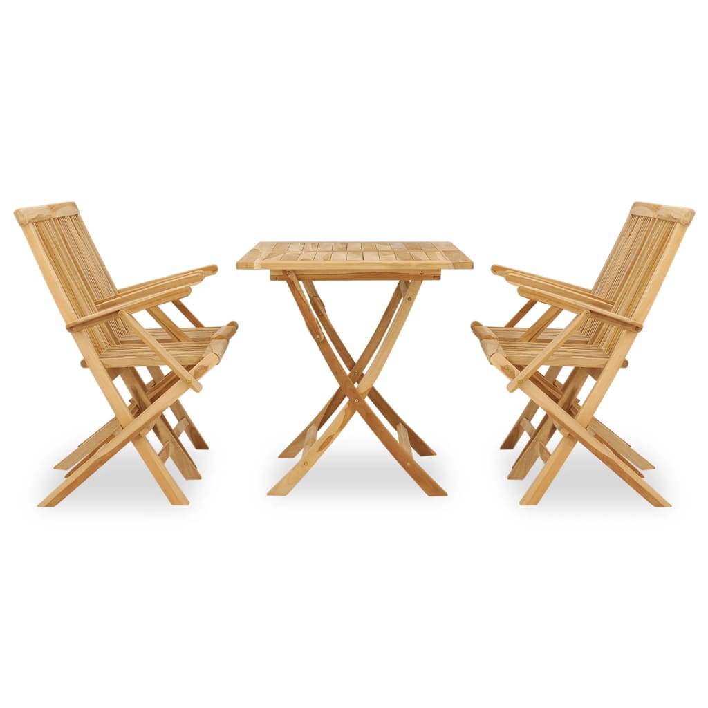 Garden Dining Set | Teak | Fine sanded teak hardwood | Medium | Foldable