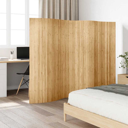 Room Divider Bamboo Width 250 cm Height 165 cm Natural