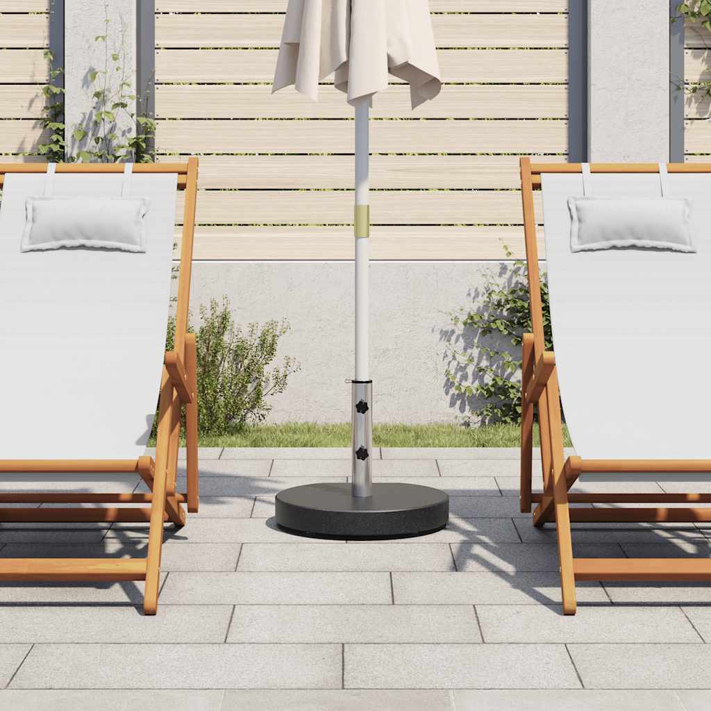 Parasol Base | Black | Granite | Medium | Parasol Base | Round | Modern