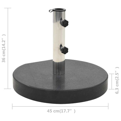 Parasol Base | Black | Granite | Medium | Parasol Base | Round | Modern