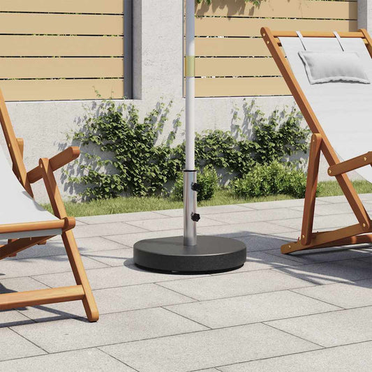 Parasol Base | Black | Granite | Medium | Parasol Base | Round | Modern