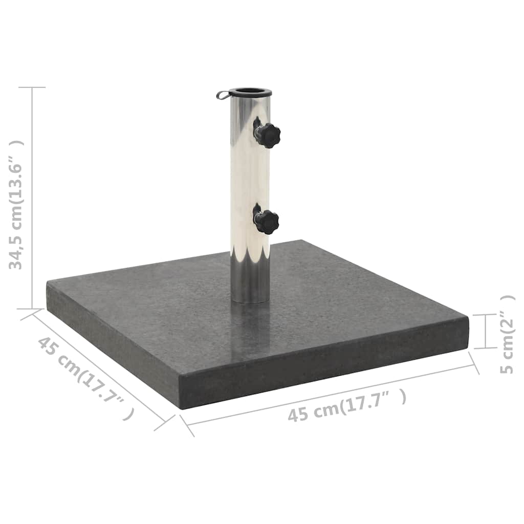 Parasol Base | Black | Granite | 45 cm x 45 cm base | Parasol Base