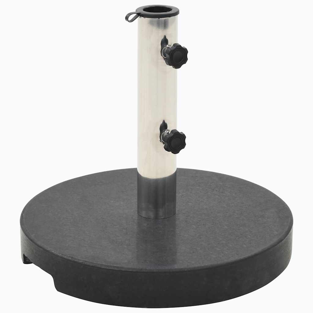 Parasol Base | Black | Granite and Stainless Steel | 20 kg