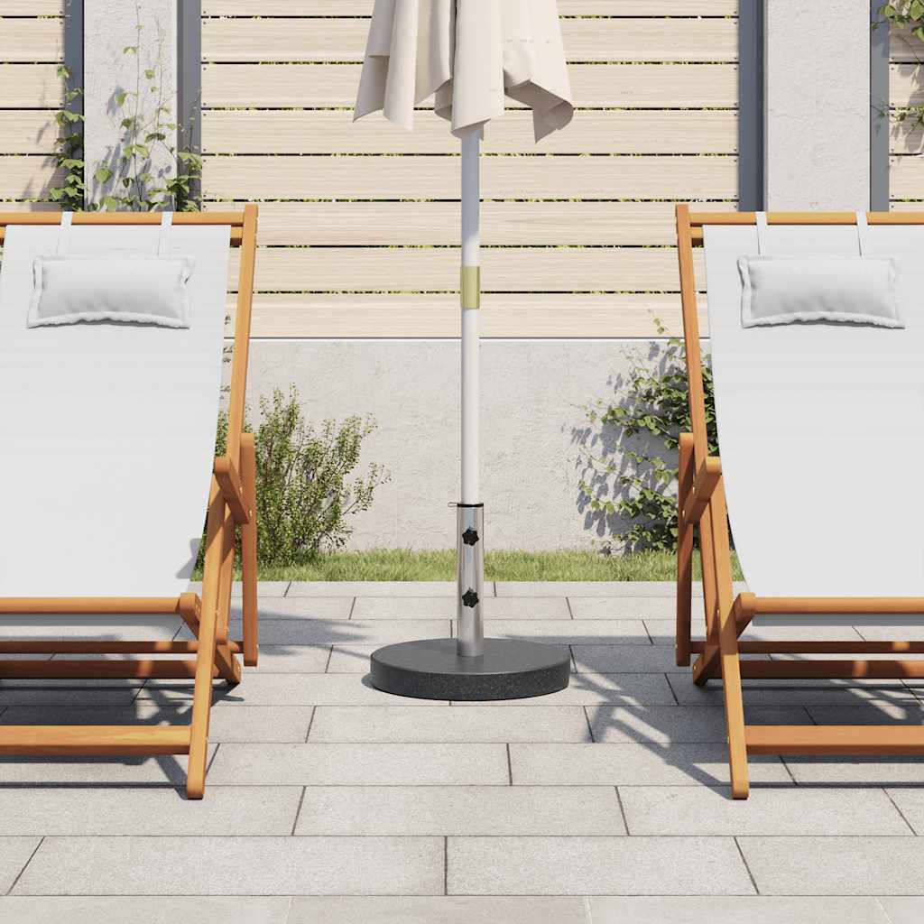 Parasol Base | Black | Granite and Stainless Steel | 20 kg