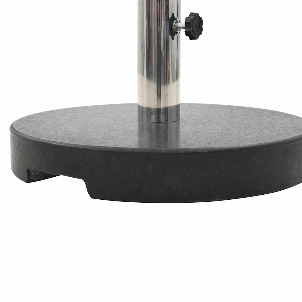 Parasol Base | Black | Granite and Stainless Steel | 20 kg
