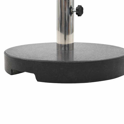 Parasol Base | Black | Granite and Stainless Steel | 20 kg