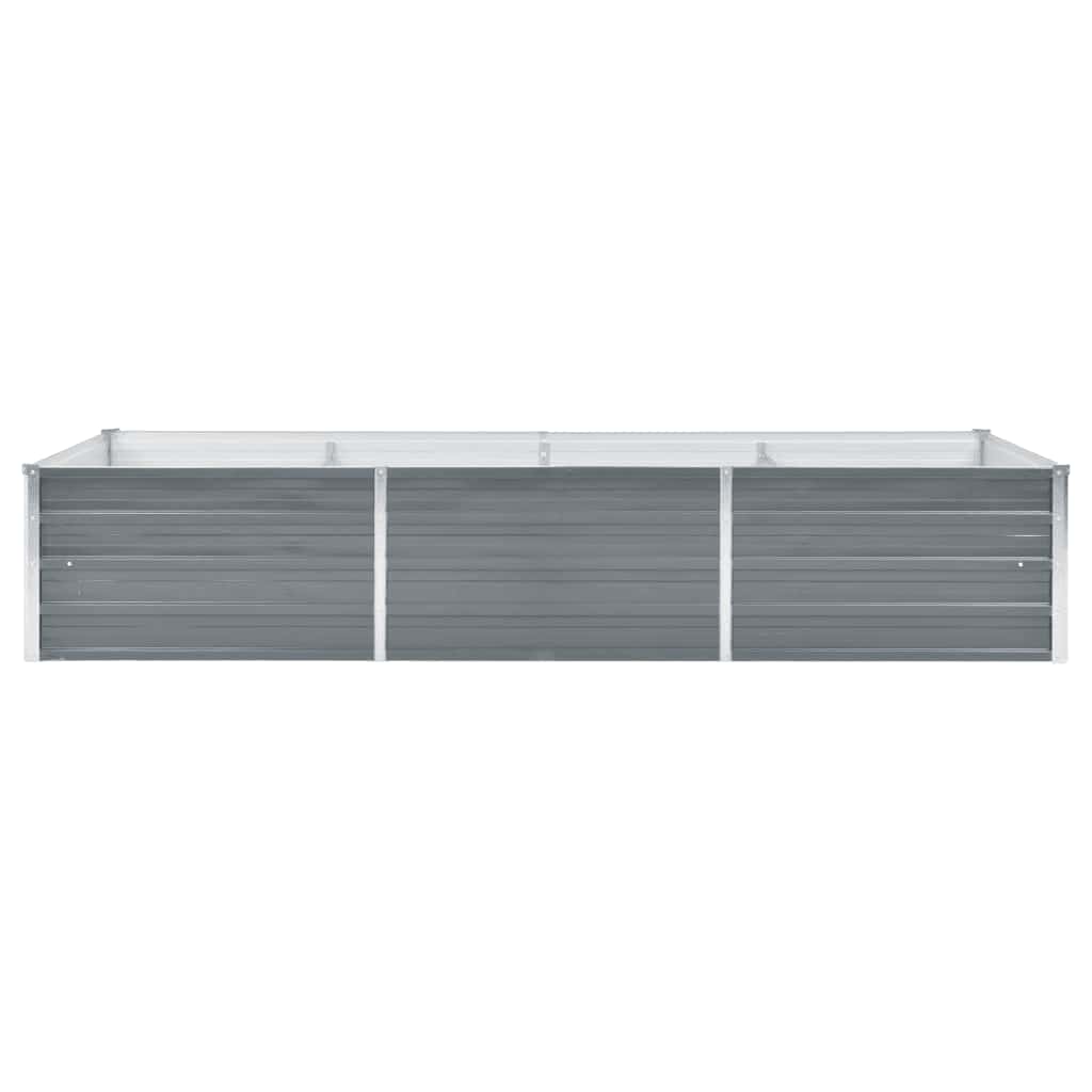 Garden Raised Bed Galvanised Steel 240x80x45 cm Grey