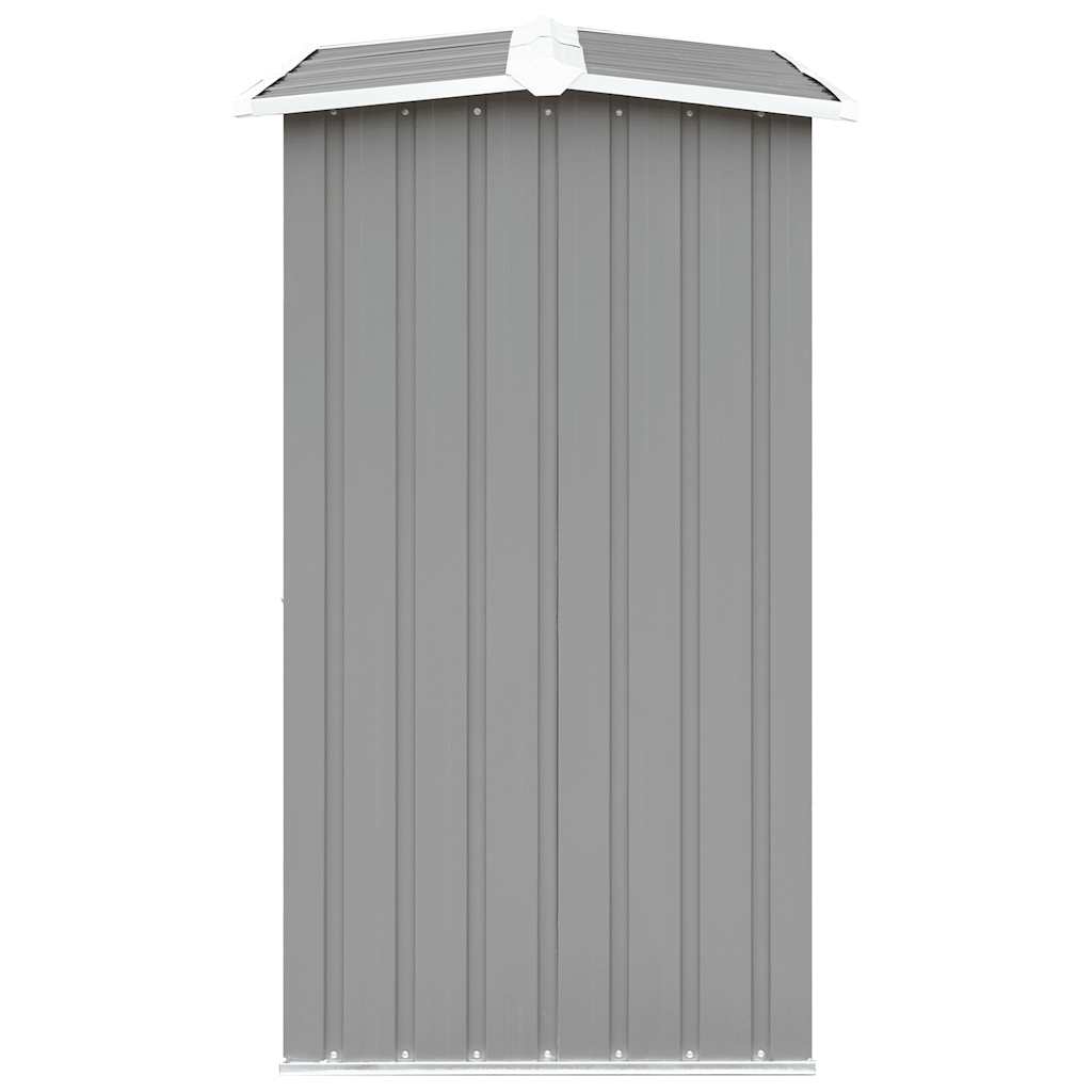 Garden Log Storage Shed Galvanised Steel 172x91x154 cm Grey