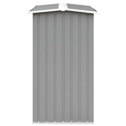 44858 vidaXL Garden Log Storage Shed Galvanised Steel 172x91x154 cm Grey