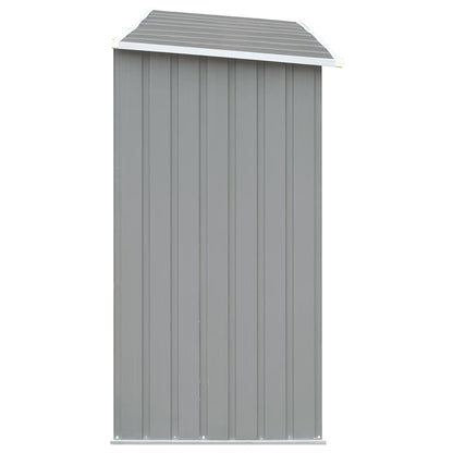 Garden Log Storage Shed Galvanised Steel 330x84x152 cm Grey