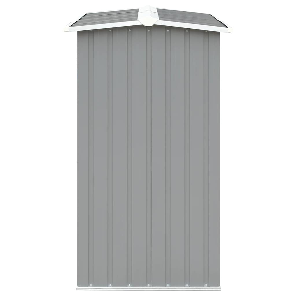 Garden Log Storage Shed Galvanised Steel 330x92x153 cm Grey