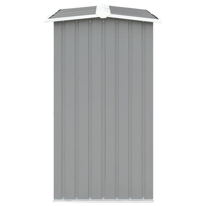 Garden Log Storage Shed Galvanised Steel 330x92x153 cm Grey