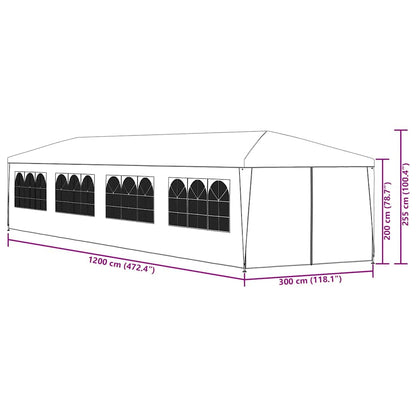 Party Tent 3x12 m Anthracite