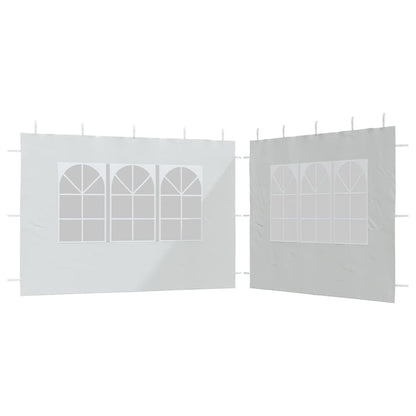 45113 vidaXL Party Tent Sidewall 2 pcs with Window PE White