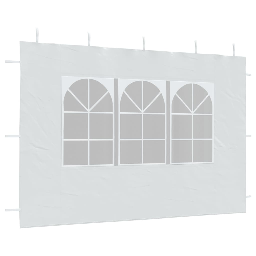 Party Tent Sidewall 2 pcs with Window PE White