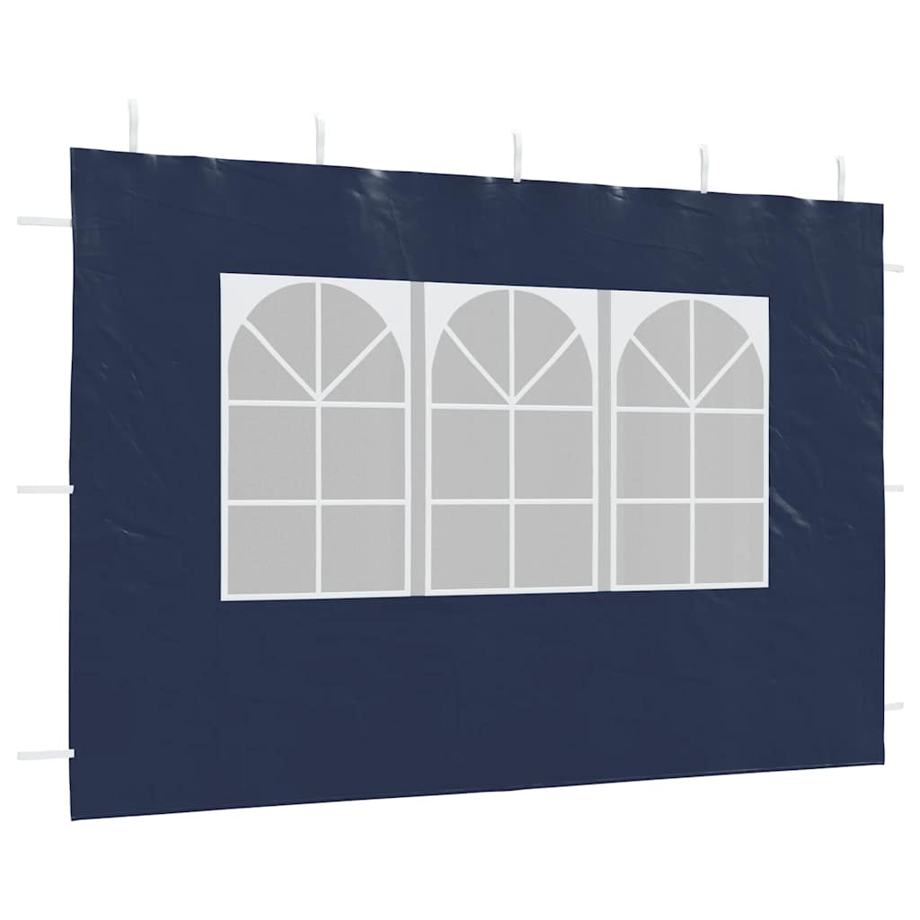 Partytent Sidewall 2 pcs with Window PE Blue
