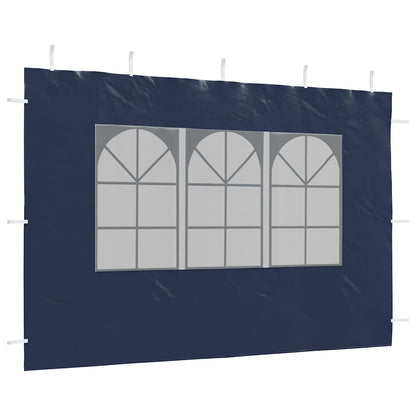 Partytent Sidewall 2 pcs with Window PE Blue