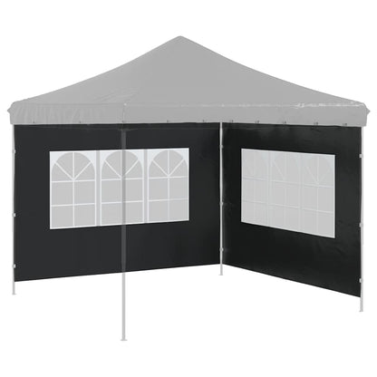 45117 vidaXL Party Tent Sidewall 2 pcs with Window PE Anthracite