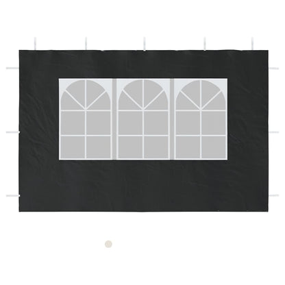 Party Tent Sidewall 2 pcs with Window PE Anthracite
