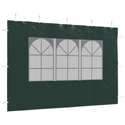 Party Tent Sidewall 2 pcs with Window PE Green