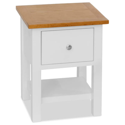 247121 vidaXL Nightstand 36x30x47 cm Solid Oak Wood