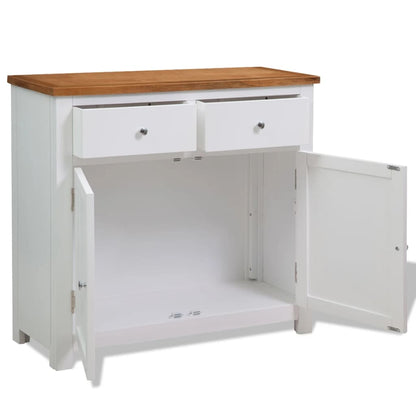 Sideboard 90x33.5x83 cm Solid Oak Wood