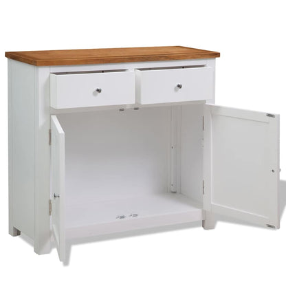 247123 vidaXL Sideboard 90x33,5x83 cm Solid Oak Wood