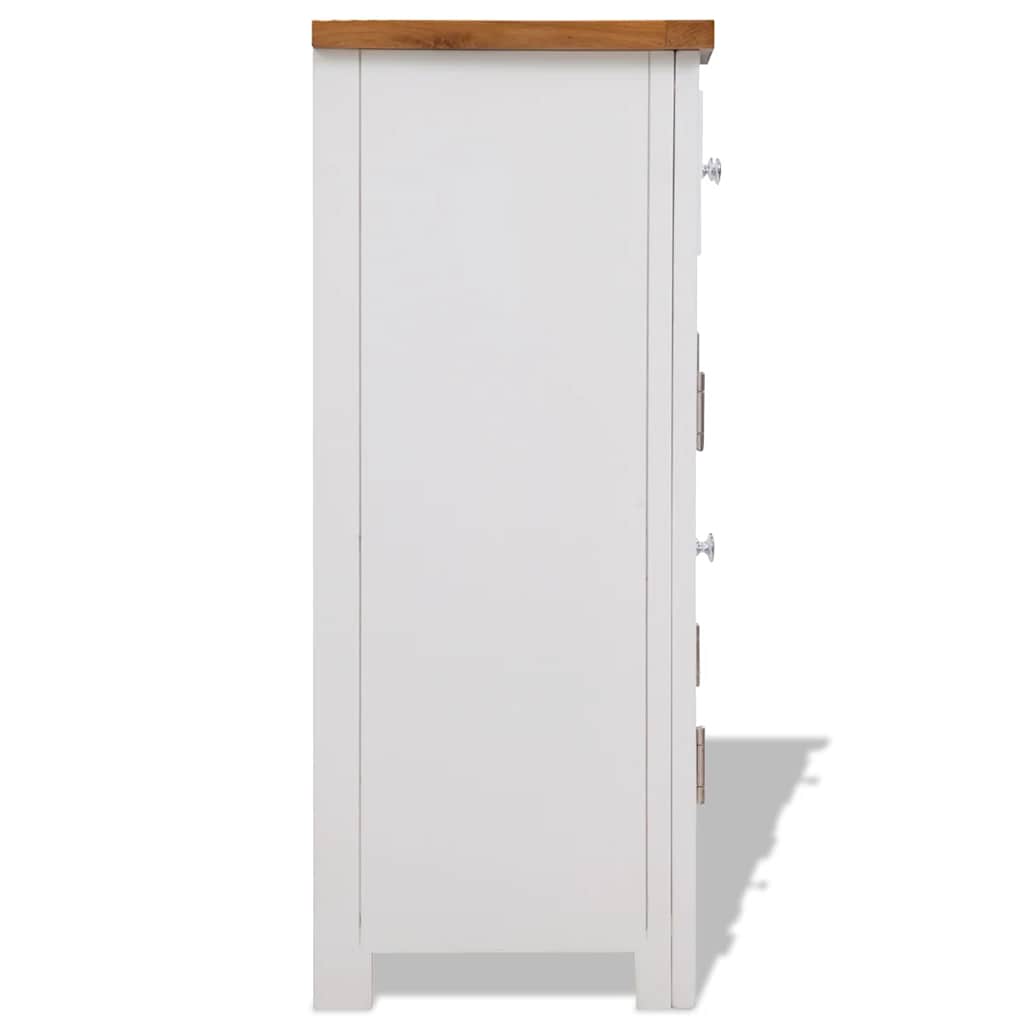 247123 vidaXL Sideboard 90x33,5x83 cm Solid Oak Wood