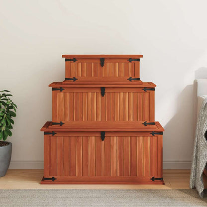 247243 vidaXL Storage Chests 3 pcs Solid Acacia Wood