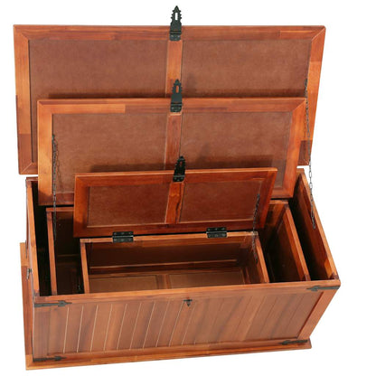 247243 vidaXL Storage Chests 3 pcs Solid Acacia Wood