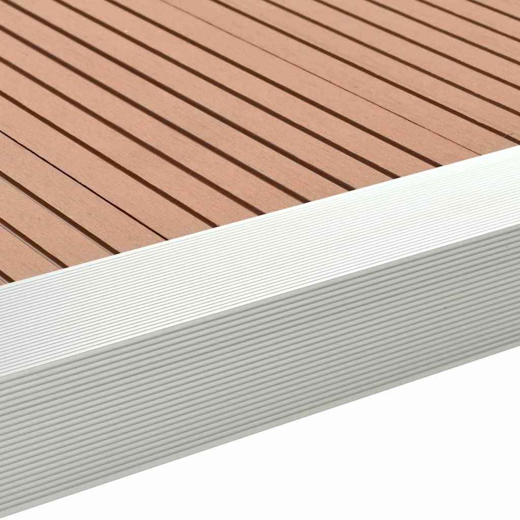 5 pcs Decking Angle Trims Aluminium 170 cm Silver