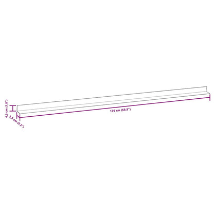 5 pcs Decking Angle Trims Aluminium 170 cm Silver