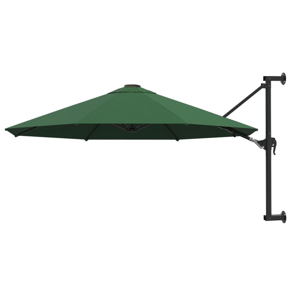 Garden Parasol | Green | Polyester, Metal | 300 cm Diameter