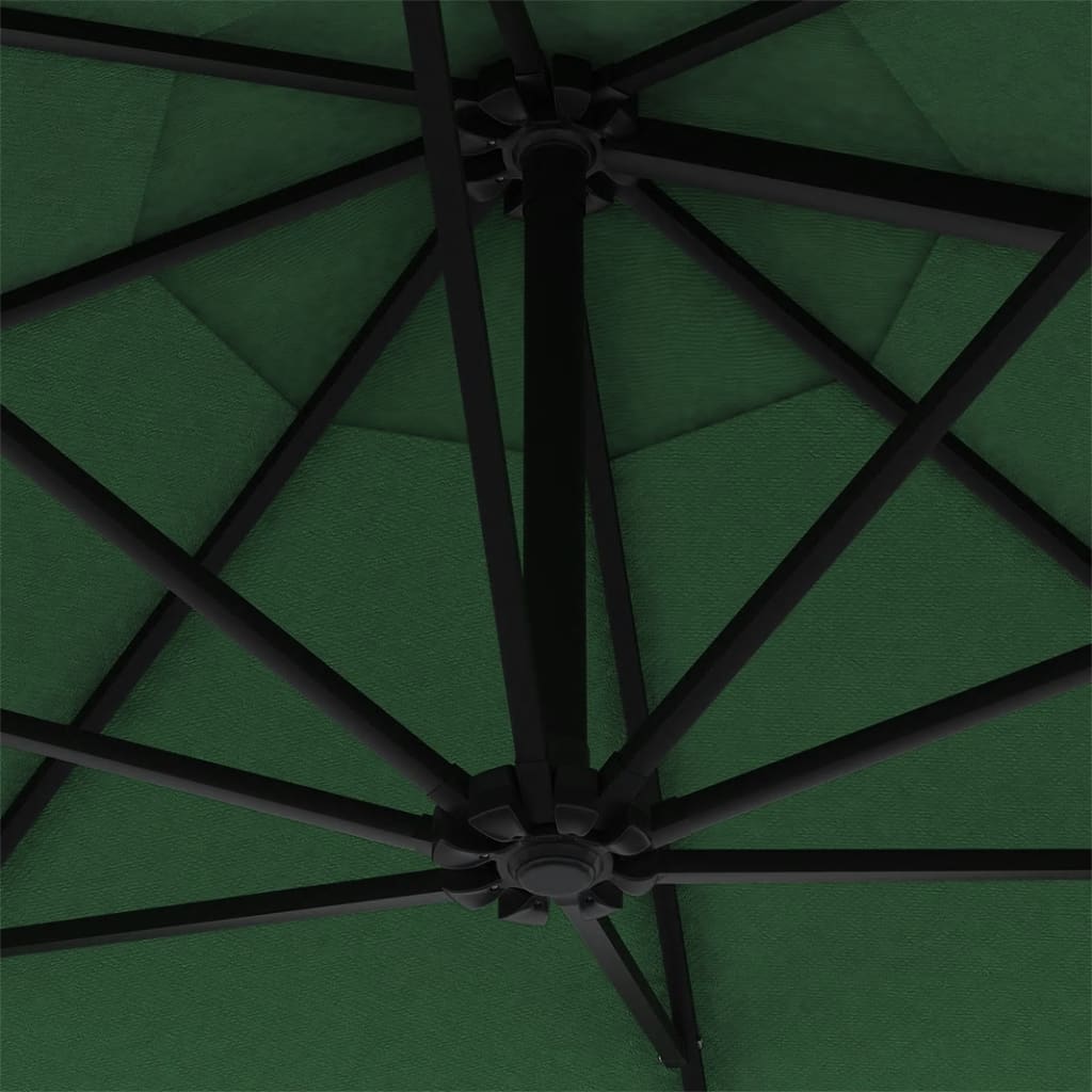 Garden Parasol | Green | Polyester, Metal | 300 cm Diameter