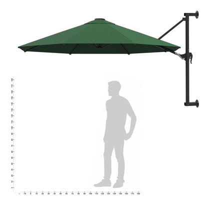 Garden Parasol | Green | Polyester, Metal | 300 cm Diameter