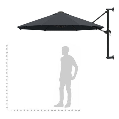 Garden Parasol | Anthracite | Polyester, Metal | Large | Tiltable