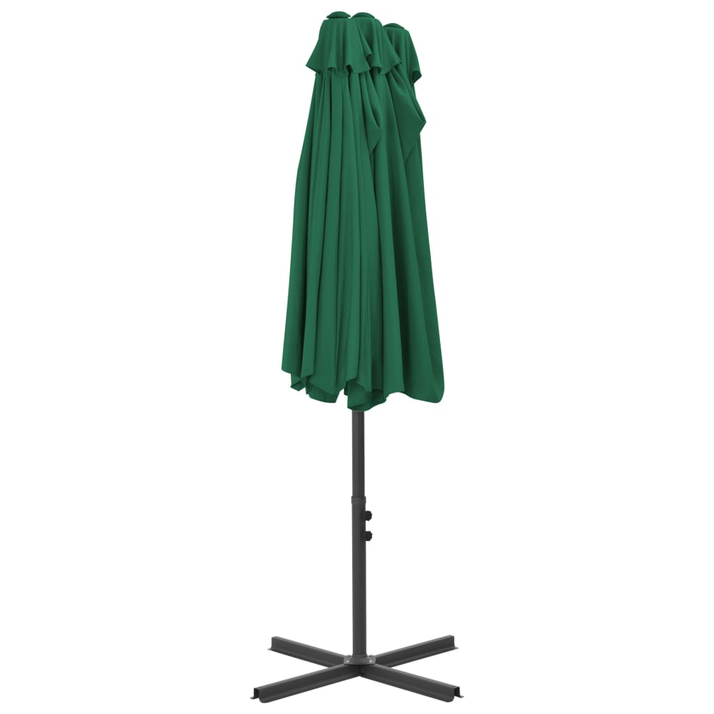 Garden Parasol | Green | Polyester fabric, Aluminium pole | Extra large