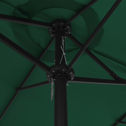 Garden Parasol | Green | Polyester fabric, Aluminium pole | Extra large