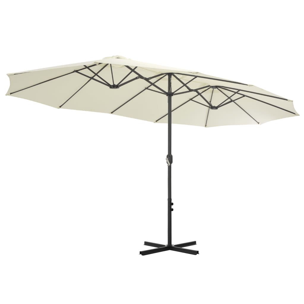 Parasol | Sand | Polyester and Aluminium | Extra Large |  Collapsible