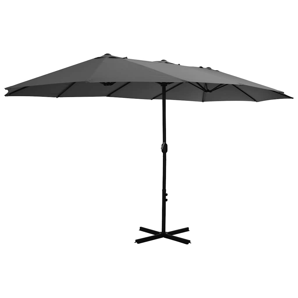 44869 vidaXL Outdoor Parasol with Aluminium Pole 460x270 cm Anthracite