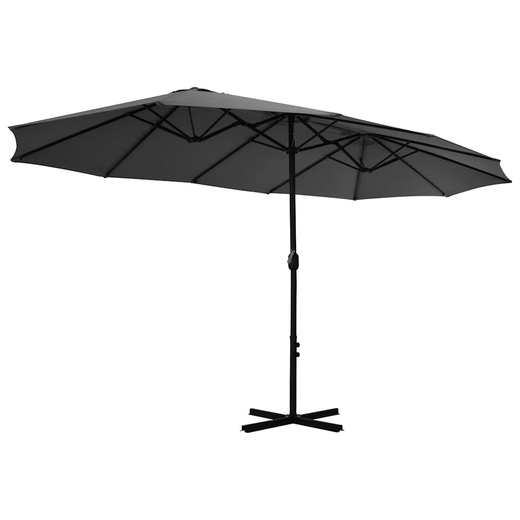 44869 vidaXL Outdoor Parasol with Aluminium Pole 460x270 cm Anthracite