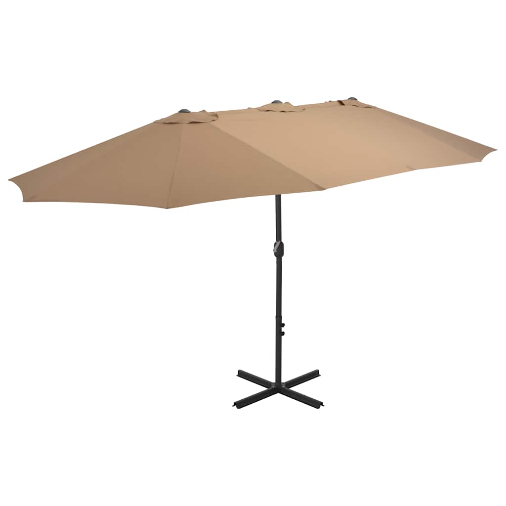 Parasol | Taupe | Polyester | Extra Large |  Height-Adjustable