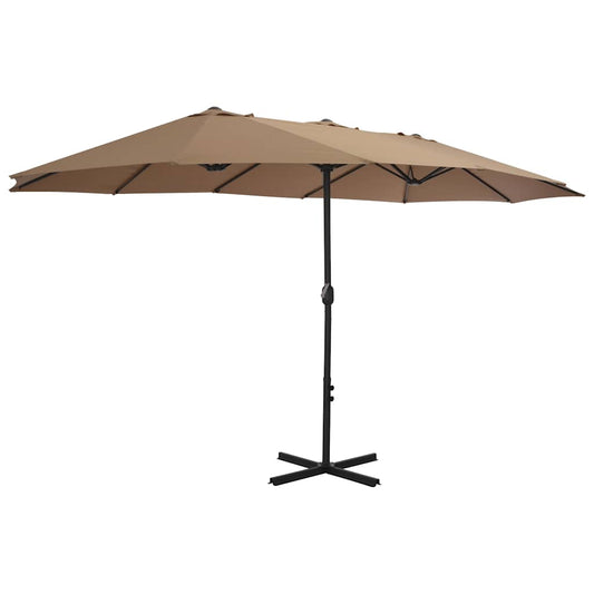 Parasol | Taupe | Polyester | Extra Large |  Height-Adjustable