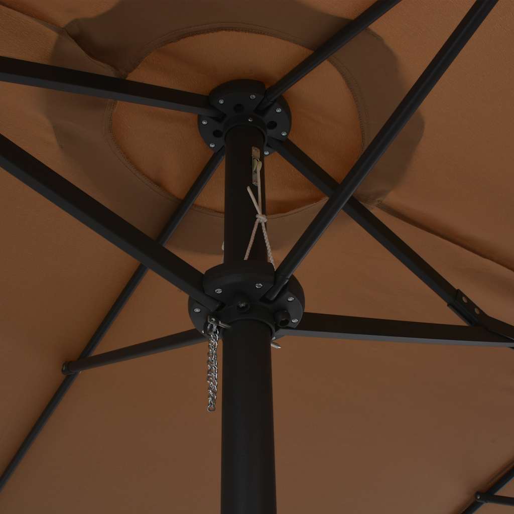 Parasol | Taupe | Polyester | Extra Large |  Height-Adjustable