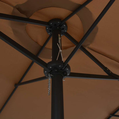 Parasol | Taupe | Polyester | Extra Large |  Height-Adjustable